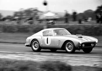 Poster Graham Whitehead driving a Ferrari 250GT SWB, 1960