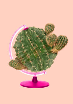 Poster Green-friendly planet. Modern design. Contemporary art