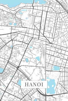 Canvas Print Hanoi white
