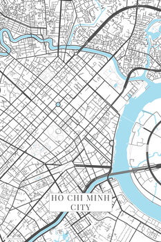 Canvas Print Ho Chi Minh City white