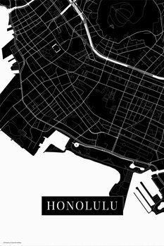 Canvas Print Honolulu black