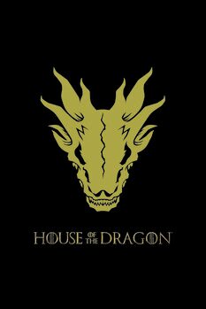 Canvas Print House of Dragon - Golden Dragon