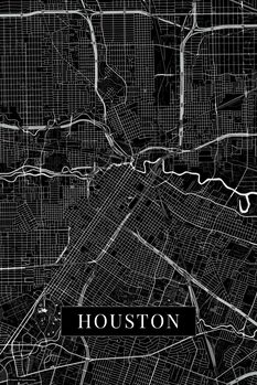 Canvas Print Houston black