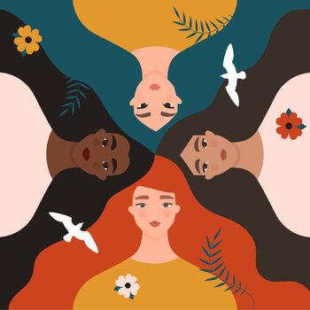Poster International Women’s Day, 8 March. Women
