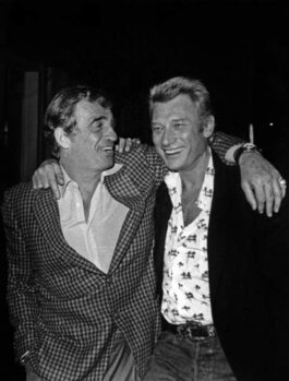 Плакат Jean Paul Belmondo and Johnny Hallyday at the King Club