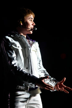 Poster Justin Bieber performing at the NIA