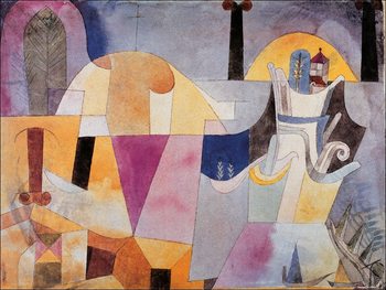 Klee - Paesaggio con colonne Art Print