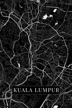 Canvas Print Kuala Lumpur black