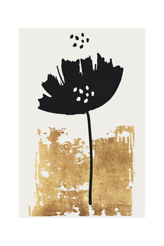 Impressão de arte Kubistika - Black poppy