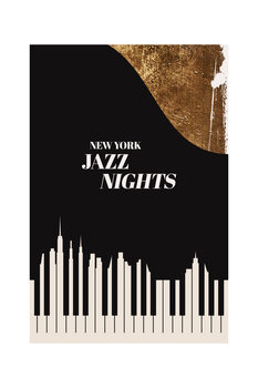 Impressão de arte Kubistika - NY Jazz