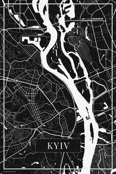 Poster Kyiv black