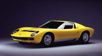 Poster Lamborghini Miura SV car model, 1973