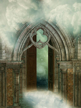 Poster landscape 3d computer graphic