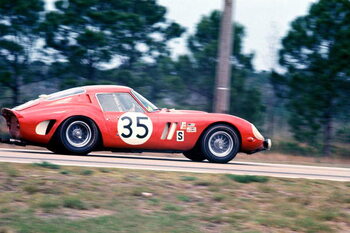 Poster Larry Perkins driving a Ferrari 250GTO, 1966