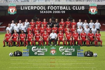 Poster Liverpool - Team photo 08/09