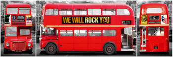 Poster London - bus triptych
