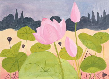 Poster Lotus in the Garrigue, 1984