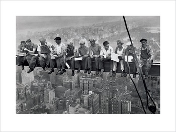 Lunch on a skyscraper Art Print