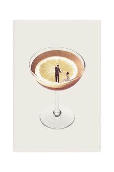 Impressão de arte Maarten Léon - My drink needs a drink
