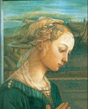 Madonna with Child and two Angels (part) Art Print
