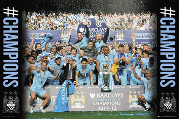 Poster Manchester City - premiership winners 11/12