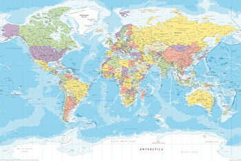 Poster XXL Mapa-múndi - político