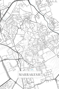 Poster Marrakech white