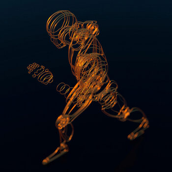 Poster Metal Rings Running Figure,  c.2015-2025
