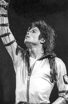 Poster Michael Jackson on stage in Nice, French Riviera, August 1988
