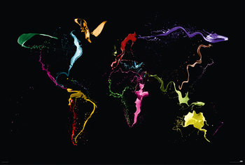 Poster Michael Tompsett - World Map (Art)