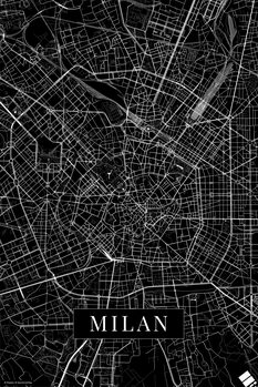 Canvas Print Milan black