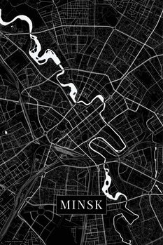 Poster Minsk black
