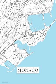 Poster Monaco white