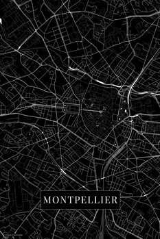 Canvas Print Montpellier black