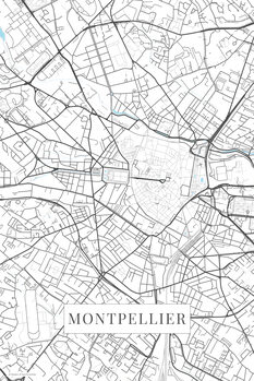 Canvas Print Montpellier white