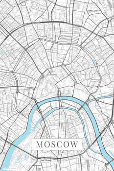 Canvas Print Moscow white