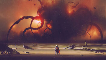 Poster mysterious thing on the horizon