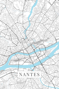 Canvas Print Nantes white