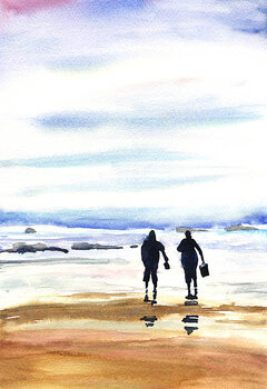 Poster Ocean Beach Background