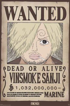 Poster One Piece - Wanted Sanji Wano