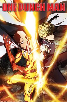 Плакат One Punch Man - Saitama and Genos Power UP