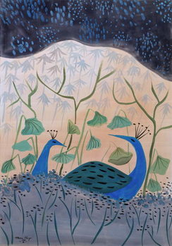 Poster Paons Or et Argent, 1985