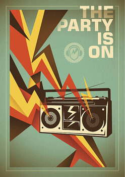 Poster Party poster design with abstraction.