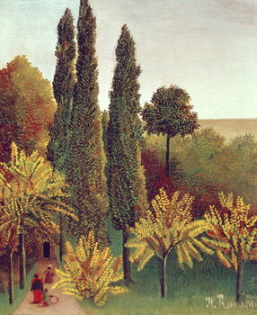 Quadro em tela Path in the Buttes Chaumont Park, Paris, 1908
