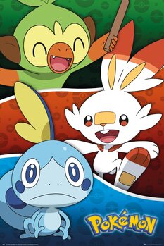 Poster Pokemon - Galar Starters