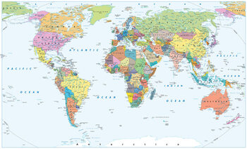 Poster XXL Political world map