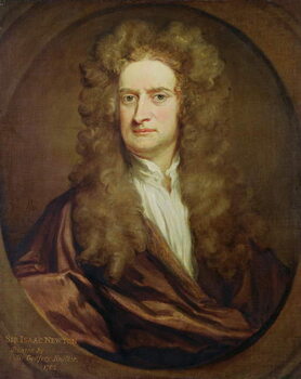 Canvas Print Portrait of Isaac Newton, 1702
