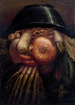Poster Portrait with vegetables (The Maraicher)