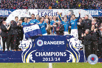 Poster Rangers FC - League One Winners 13/14
