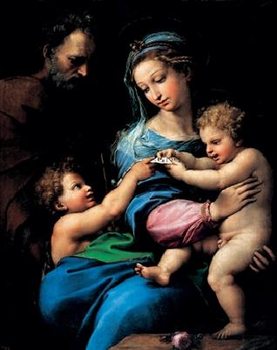 Raphael Sanzio - Madonna of the Rose - Madonna della rosa, 1520 Art Print
